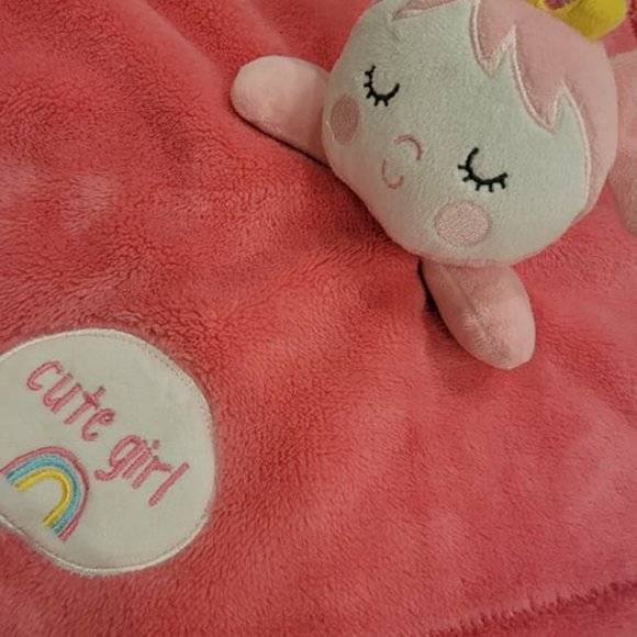 Baby Gear Pink Baby Snuggle Buddy Cute Girl Small Blanket - Picture 8 of 11